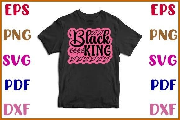 Black King Sticker Design: A Designer's Review for Embroidery
