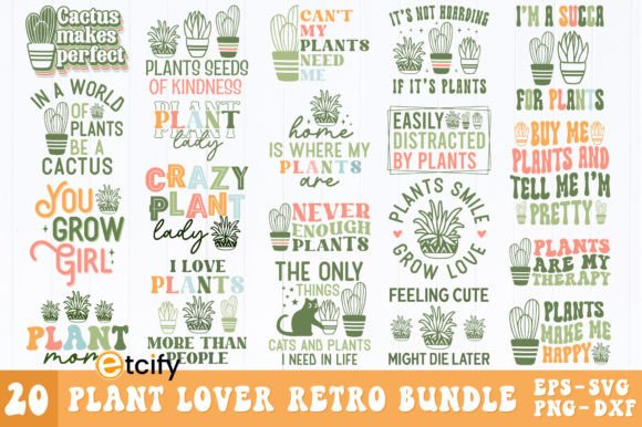 Retro Plant Quotes Bundle: A Designer's Review