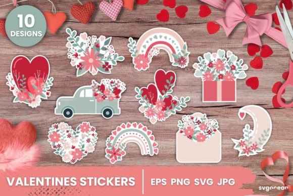 Review: Valentine's Day Stickers Printable for Embroidery